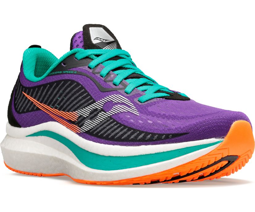 Saucony Endorphin Speed 2 Women's Running Shoes Purple / Black / Turquoise | AU 119GSOL